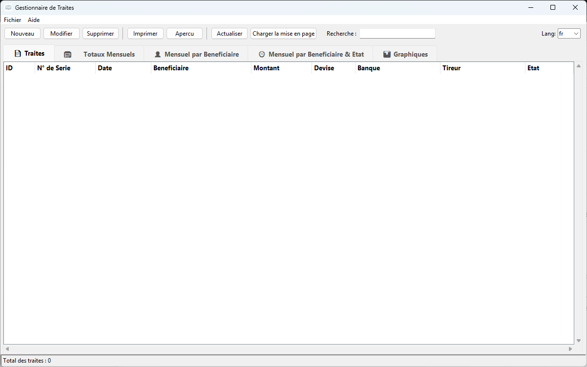 Logiciel impression traite bancaire gratuit - Bill of Exchange Manager